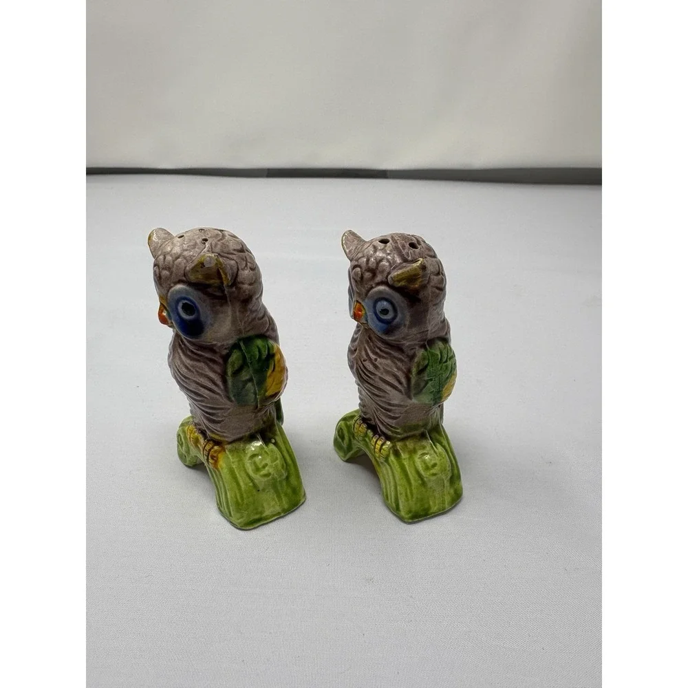 Vintage Japan Owl Salt And Pepper Shakers 3
